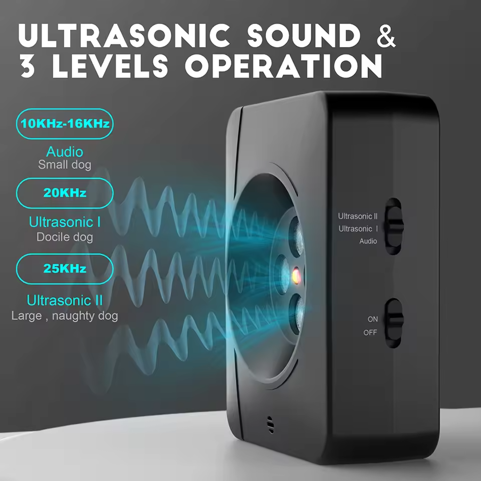 Ultrasonic Anti-Bark Device – 3 Modes | Quiet & Effective Control